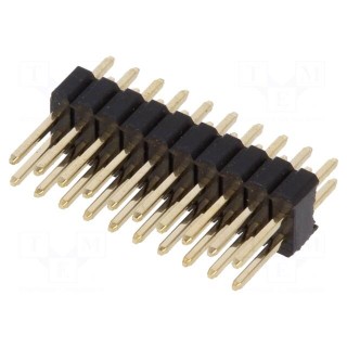 Pin header | pin strips | male | PIN: 20 | straight | 1.27mm | THT | 2x10