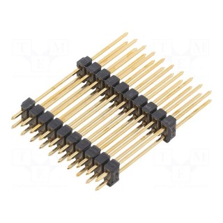 Pin header | pin strips | male | PIN: 20 | straight | 2.54mm | THT | 2x10