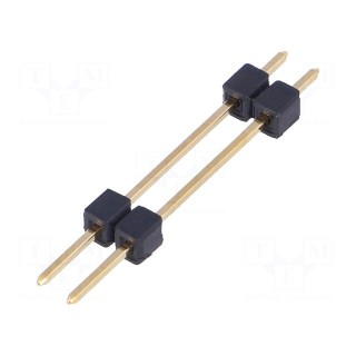 Pin header | pin strips | male | PIN: 2 | straight | 2.54mm | THT | 1x2