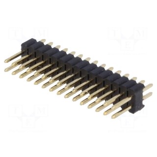 Pin header | pin strips | male | PIN: 30 | straight | 1.27mm | THT | 2x15