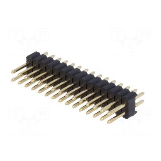 Pin header | pin strips | male | PIN: 30 | straight | 1.27mm | THT | 2x15