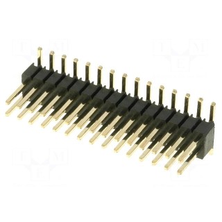Pin header | pin strips | male | PIN: 30 | vertical | 1.27mm | SMT | 2x15