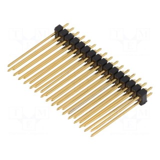 Pin header | pin strips | male | PIN: 32 | straight | 2.54mm | THT | 2x16