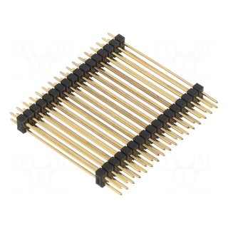 Pin header | pin strips | male | PIN: 34 | straight | 2.54mm | THT | 2x17