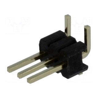Pin header | pin strips | male | PIN: 3 | vertical | 1.27mm | SMT | 1x3