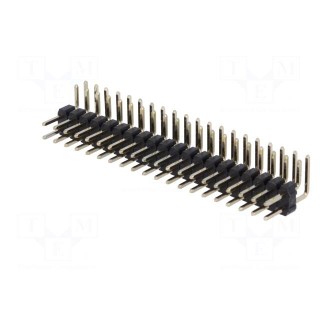Pin header | pin strips | male | PIN: 40 | angled 90° | 2mm | THT | 2x20