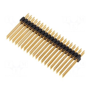 Pin header | pin strips | male | PIN: 40 | straight | 1.27mm | THT | 2x20