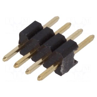 Pin header | pin strips | male | PIN: 4 | straight | 1.27mm | THT | 1x4
