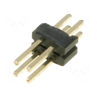 Pin header | pin strips | male | PIN: 4 | straight | 1.27mm | THT | 2x2
