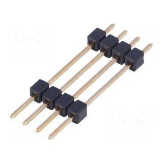 Pin header | pin strips | male | PIN: 4 | straight | 2.54mm | THT | 1x4