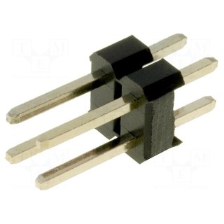 Pin header | pin strips | male | PIN: 4 | straight | 2.54mm | THT | 2x2
