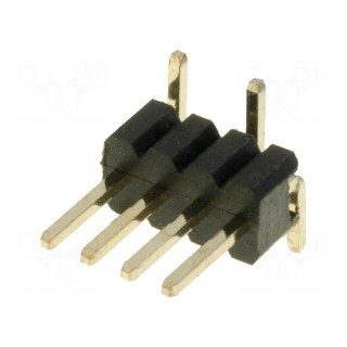 Pin header | pin strips | male | PIN: 4 | vertical | 1.27mm | SMT | 1x4