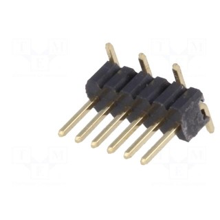 Pin header | pin strips | male | PIN: 6 | vertical | 1.27mm | SMT | 1x6