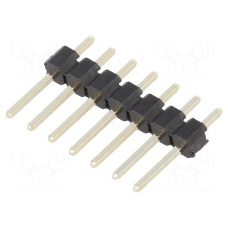 Pin header | pin strips | male | PIN: 7 | straight | 2.54mm | THT | 1x7