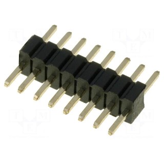 Pin header | pin strips | male | PIN: 8 | straight | 1.27mm | THT | 1x8
