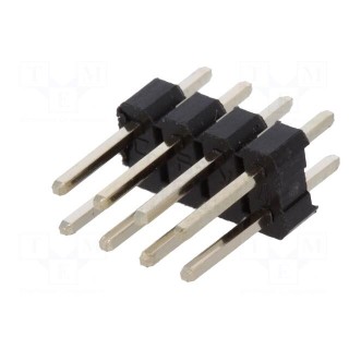 Pin header | pin strips | male | PIN: 8 | straight | 2.54mm | THT | 2x4