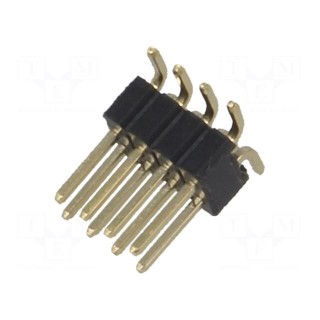 Pin header | pin strips | male | PIN: 8 | vertical | 1.27mm | SMT | 2x4
