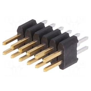 Pin header | pin strips | Minitek127 | male | PIN: 12 | straight | 1.27mm