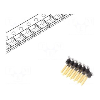 Pin header | pin strips | Minitek127 | male | PIN: 12 | vertical | 1.27mm