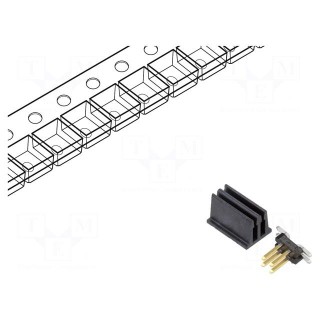 Pin header | pin strips | Minitek127® | male | PIN: 4 | vertical | 1.27mm
