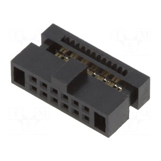 Plug | pin strips | Minitek127 | female | PIN: 12 | straight | 1.27mm | IDC