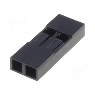 Plug | pin strips | MTE | female | PIN: 2 | w/o contacts | 2.54mm | 1x2