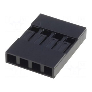 Plug | pin strips | MTE | female | PIN: 4 | w/o contacts | 2.54mm | 1x4