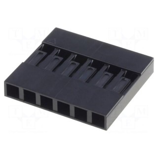 Plug | pin strips | MTE | female | PIN: 6 | w/o contacts | 2.54mm | 1x6