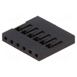 Plug | pin strips | NSR/NDR | female | PIN: 6 | w/o contacts | 2.54mm