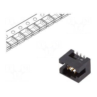 Socket | IDC | Minitek127 | male | PIN: 6 | vertical | 1.27mm | SMT | on PCBs