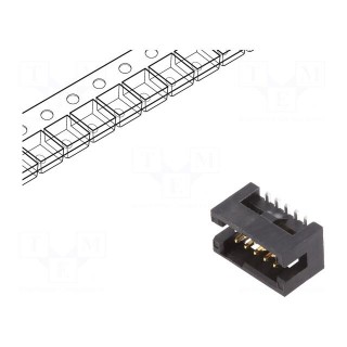Socket | IDC | Minitek127 | male | PIN: 10 | vertical | 1.27mm | SMT | 2x5