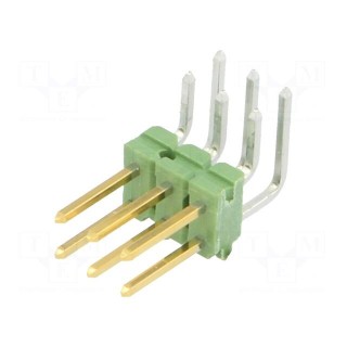 Socket | pin strips | AMPMODU | male | PIN: 6 | straight | 2.54mm | THT | 2x3