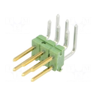 Pin header | pin strips | AMPMODU | male | PIN: 6 | angled 90° | 2.54mm
