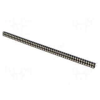 Socket | pin strips | female | PIN: 100 | turned contacts | straight