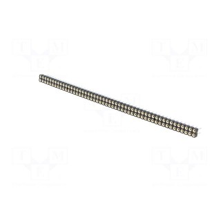 Socket | pin strips | female | PIN: 100 | turned contacts | straight