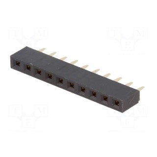 Socket | pin strips | female | PIN: 10 | straight | 2.54mm | THT | 1x10