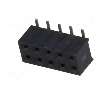 Socket | pin strips | female | PIN: 10 | vertical | 2mm | SMT | 2x5