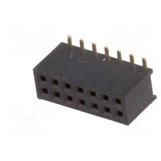 Socket | pin strips | female | PIN: 14 | straight | 1.27mm | SMT | 2x7 | 1A