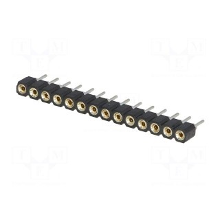 Socket | pin strips | female | PIN: 14 | turned contacts | straight