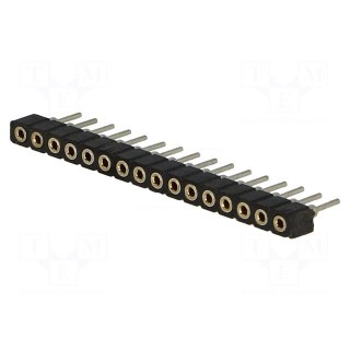 Socket | pin strips | female | PIN: 16 | turned contacts,low profile
