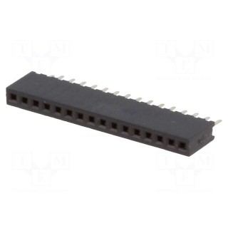 Socket | pin strips | female | PIN: 16 | straight | 1.27mm | THT | 1x16