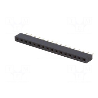 Socket | pin strips | female | PIN: 16 | straight | 2.54mm | THT | 1x16