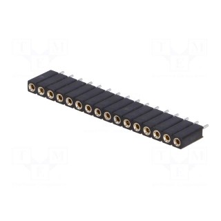 Socket | pin strips | female | PIN: 16 | turned contacts | straight
