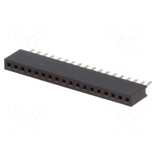 Socket | pin strips | female | PIN: 18 | straight | 1.27mm | THT | 1x18