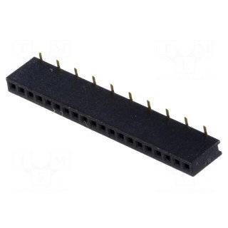 Socket | pin strips | female | PIN: 20 | straight | 1.27mm | SMT | 1x20
