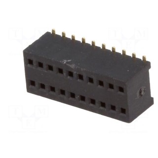 Socket | pin strips | female | PIN: 20 | straight | 1.27mm | SMT | 2x10