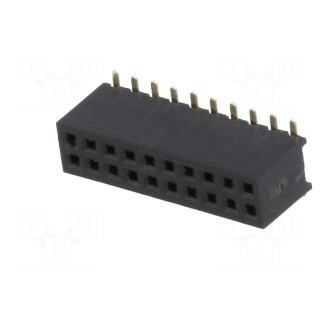 Socket | pin strips | female | PIN: 20 | straight | 1.27mm | SMT | 2x10