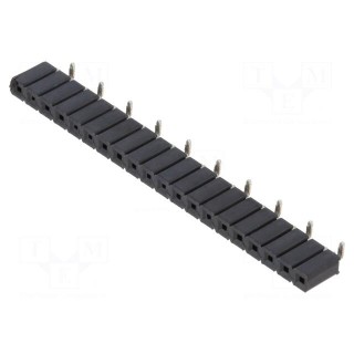 Socket | pin strips | female | PIN: 20 | straight | 2.54mm | SMT | 1x20