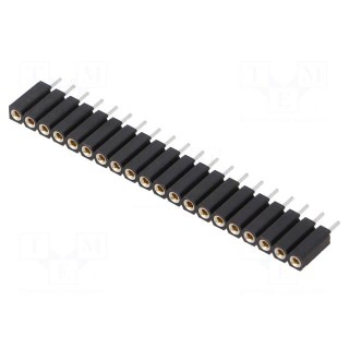 Socket | pin strips | female | PIN: 20 | straight | 2.54mm | THT | 1x20