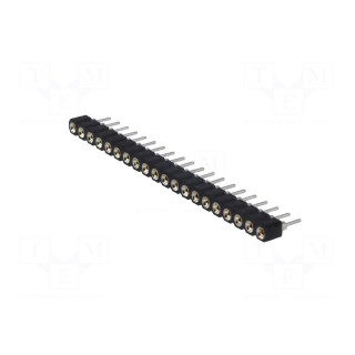 Socket | pin strips | female | PIN: 20 | turned contacts | straight